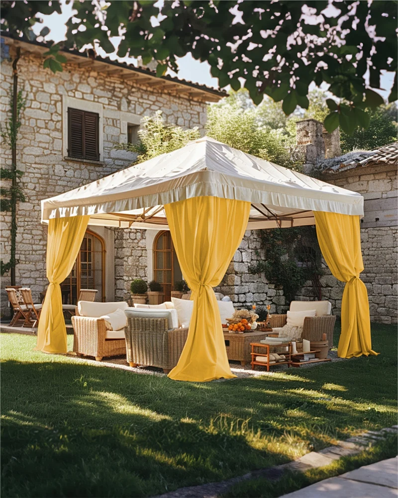 FadeShield Pro™ Fade-Resistant & Waterproof Lightweight Custom Outdoor Curtain