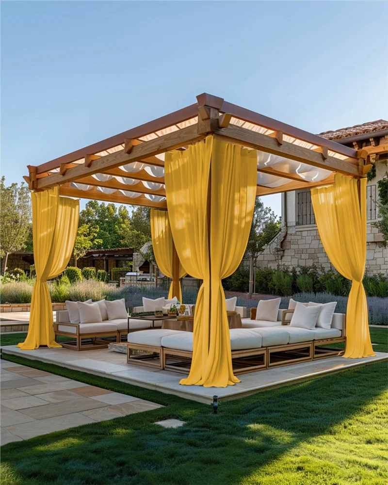 FadeShield Pro™ Fade-Resistant & Waterproof Lightweight Custom Outdoor Curtain