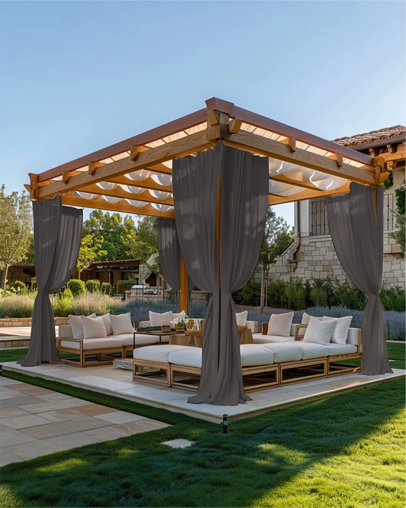 FadeShield Pro™ Fade-Resistant & Waterproof Lightweight Custom Outdoor Curtain
