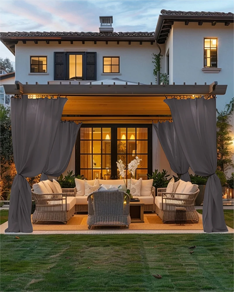 FadeShield Pro™ Fade-Resistant & Waterproof Lightweight Custom Outdoor Curtain