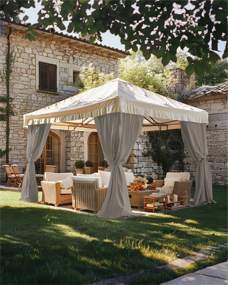 FadeShield Pro™ Fade-Resistant & Waterproof Lightweight Custom Outdoor Curtain