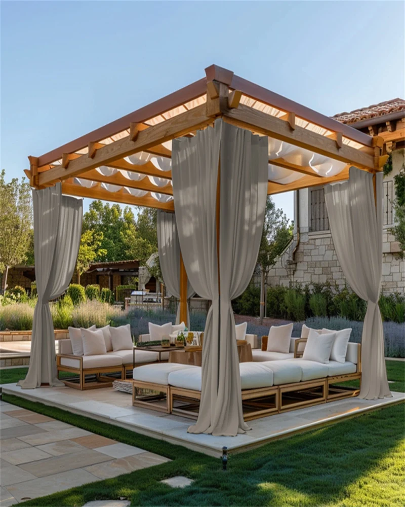FadeShield Pro™ Fade-Resistant & Waterproof Lightweight Custom Outdoor Curtain
