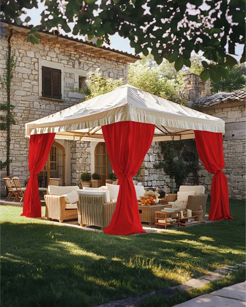 FadeShield Pro™ Fade-Resistant & Waterproof Lightweight Custom Outdoor Curtain