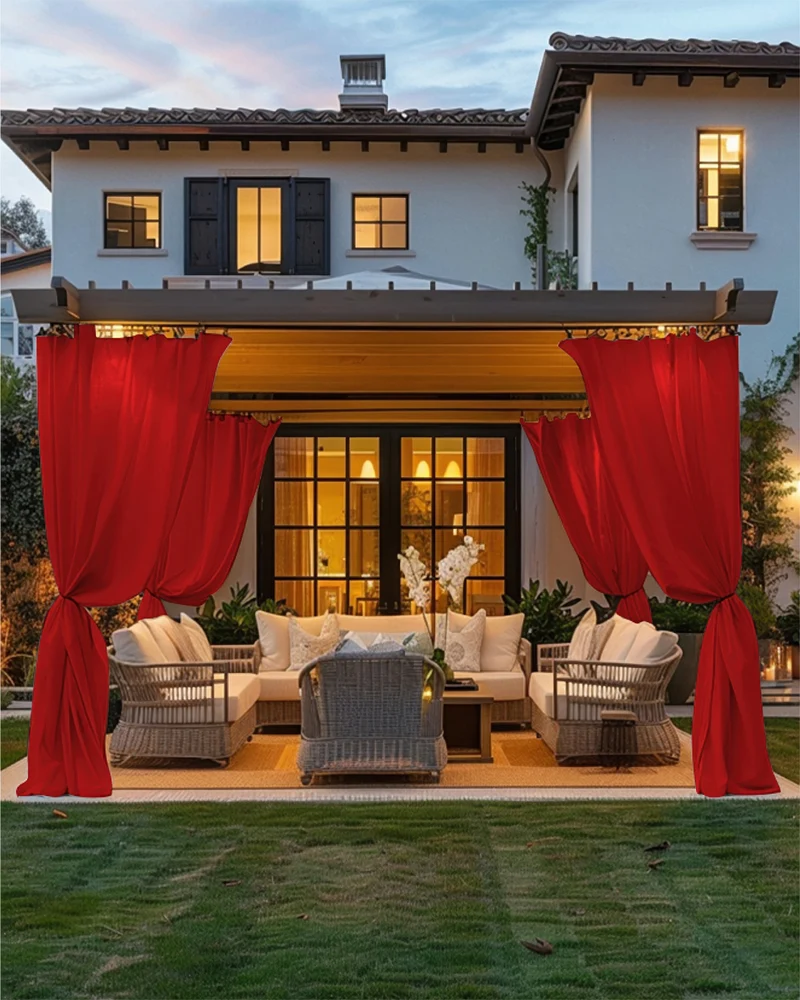 FadeShield Pro™ Fade-Resistant & Waterproof Lightweight Custom Outdoor Curtain