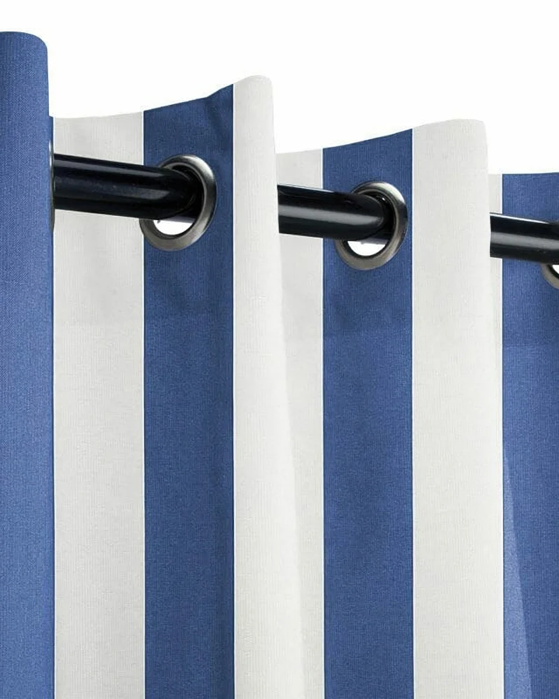 FadeShield Pro™ Fade-Resistant & Waterproof Lightweight Striped Custom Outdoor Curtain