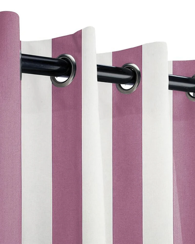 FadeShield Pro™ Fade-Resistant & Waterproof Lightweight Striped Custom Outdoor Curtain