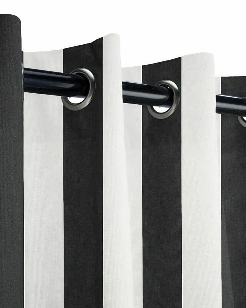 FadeShield Pro™ Fade-Resistant & Waterproof Lightweight Striped Custom Outdoor Curtain