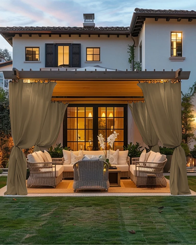 FadeShield Pro™ 4-Layers Blackout Soundproof Anti-Dust Water-Resistant Outdoor Curtain