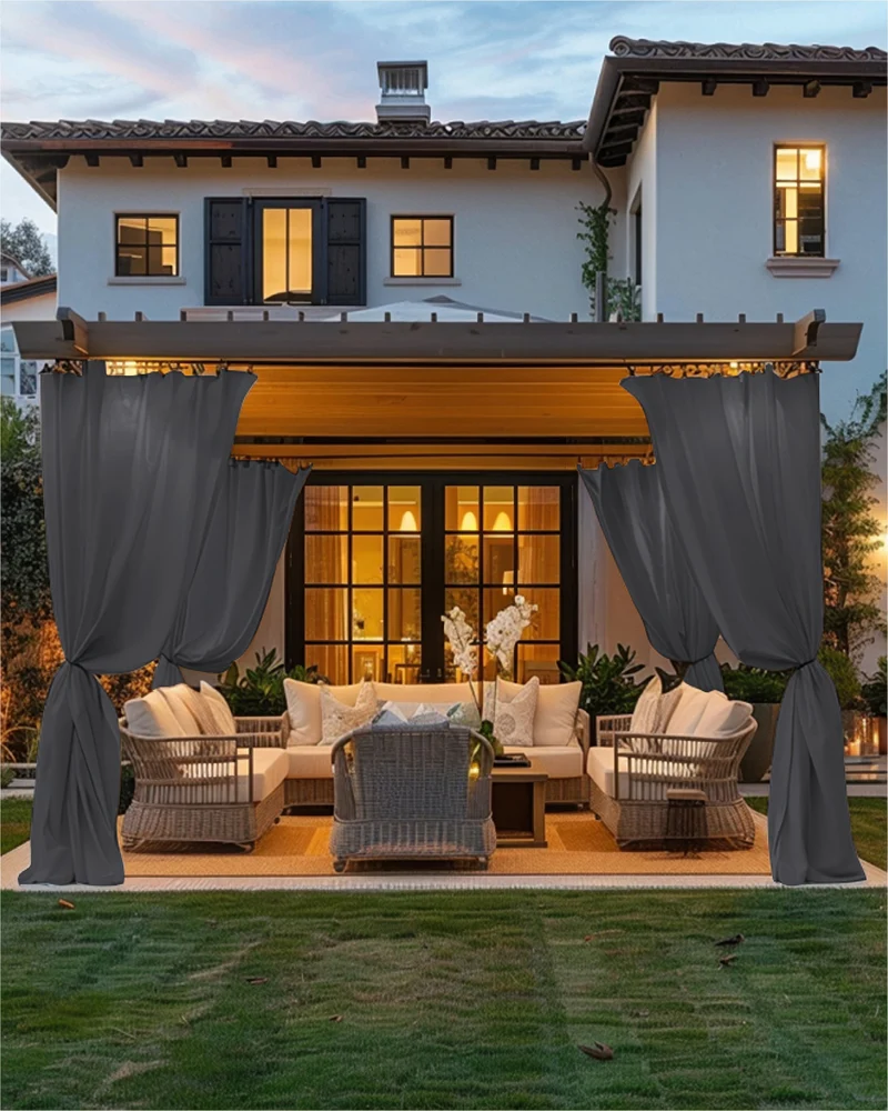 FadeShield Pro™ 4-Layers Blackout Soundproof Anti-Dust Water-Resistant Outdoor Curtain
