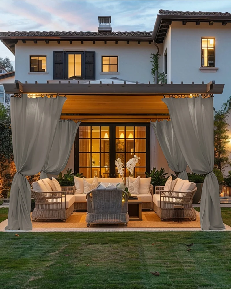 FadeShield Pro™ 4-Layers Blackout Soundproof Anti-Dust Water-Resistant Outdoor Curtain