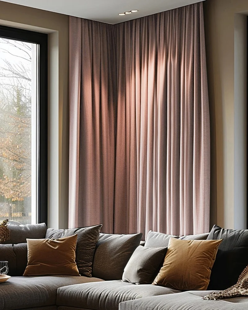 Florence 100% Blackout OEKO Heavyweight Woven Textured Custom Curtain