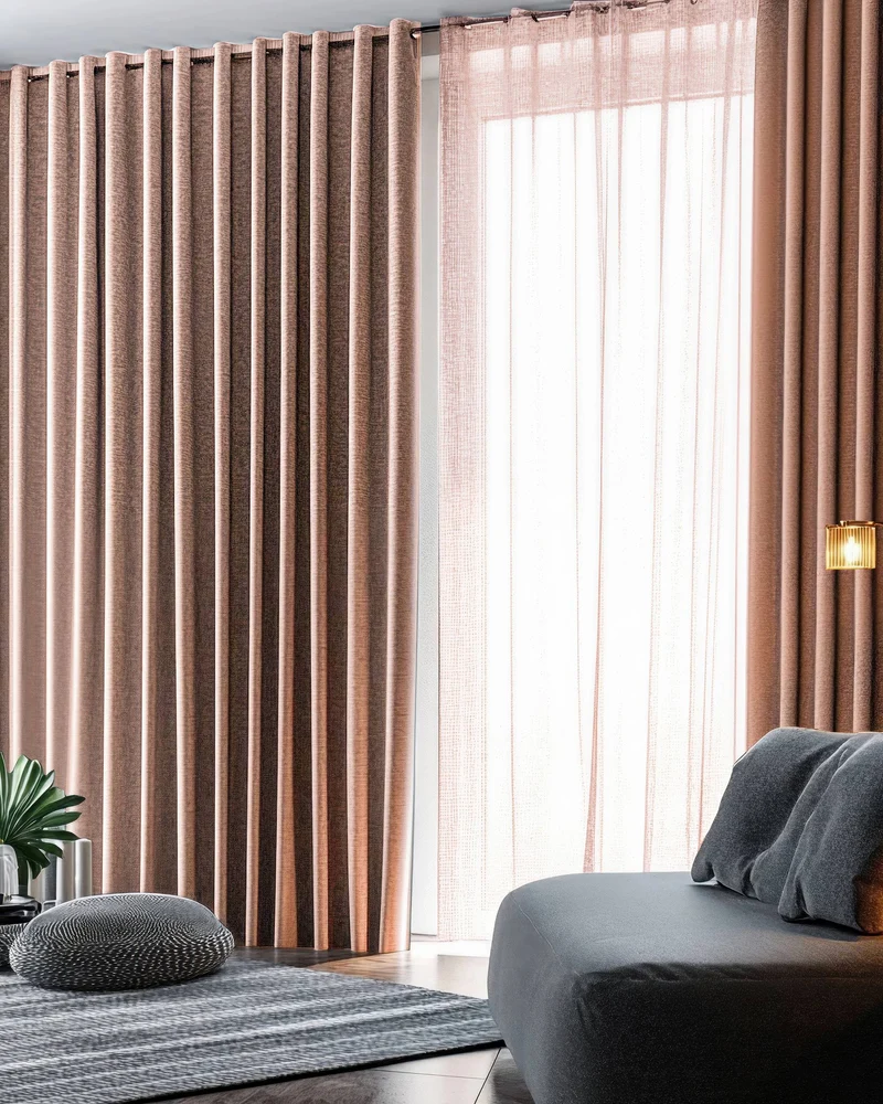 Florence 100% Blackout OEKO Heavyweight Woven Textured Custom Curtain