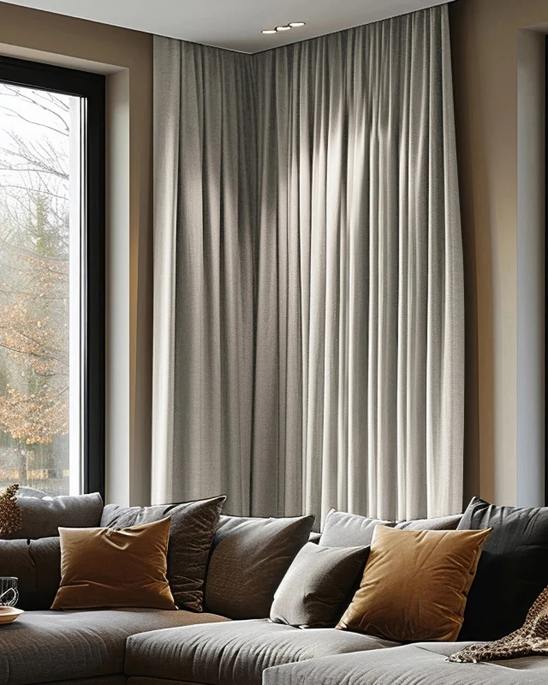 Florence 100% Blackout OEKO Heavyweight Woven Textured Custom Curtain