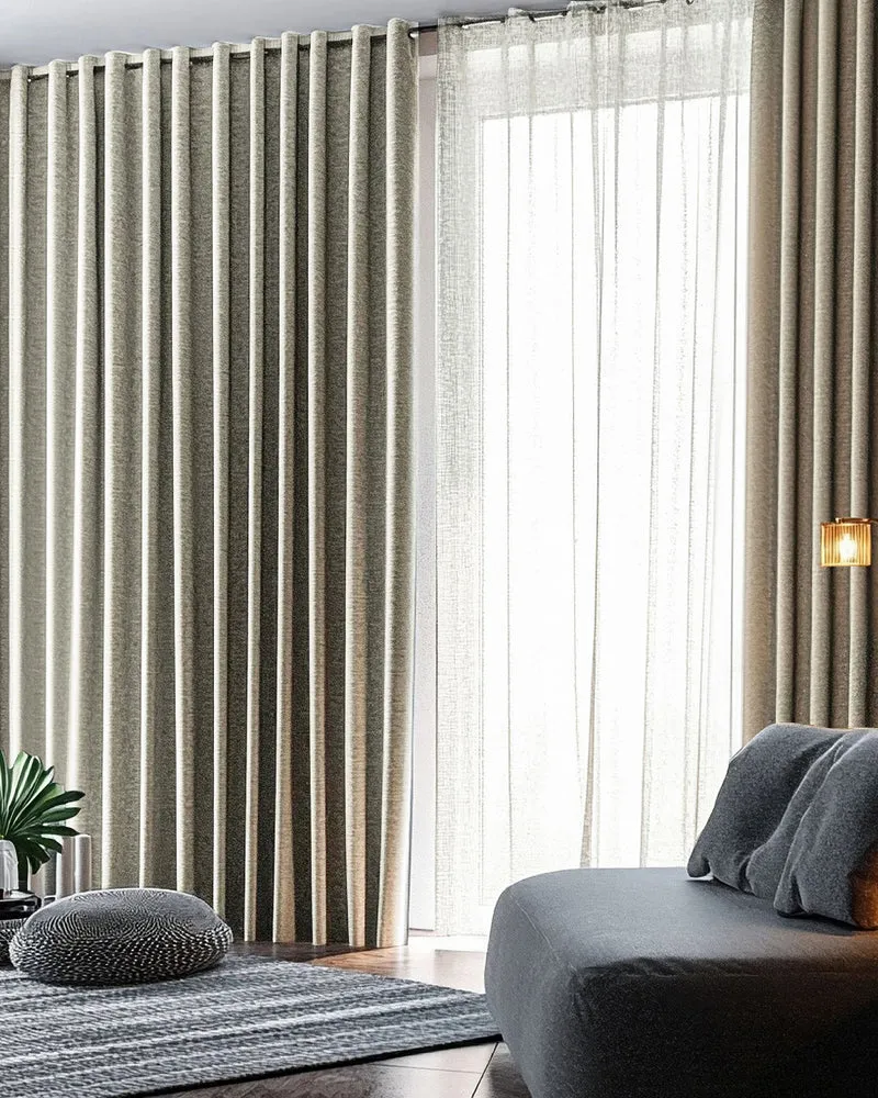 Florence 100% Blackout OEKO Heavyweight Woven Textured Custom Curtain