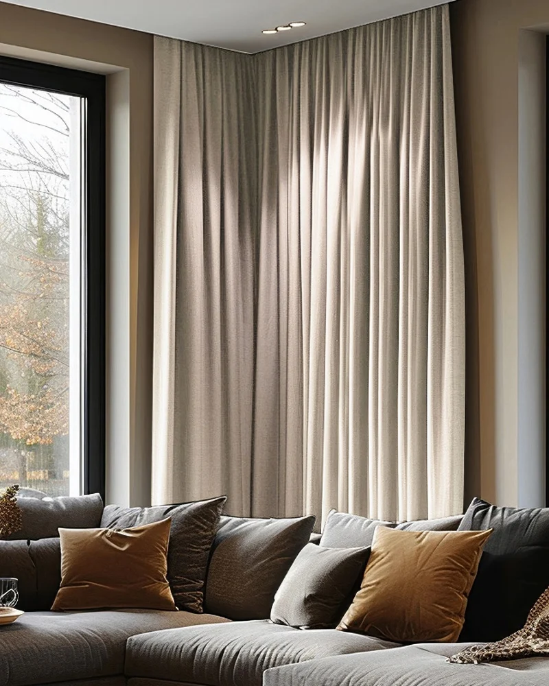 Florence 100% Blackout OEKO Heavyweight Woven Textured Custom Curtain