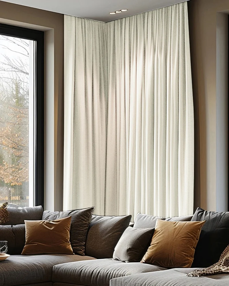 Florence 100% Blackout OEKO Heavyweight Woven Textured Custom Curtain