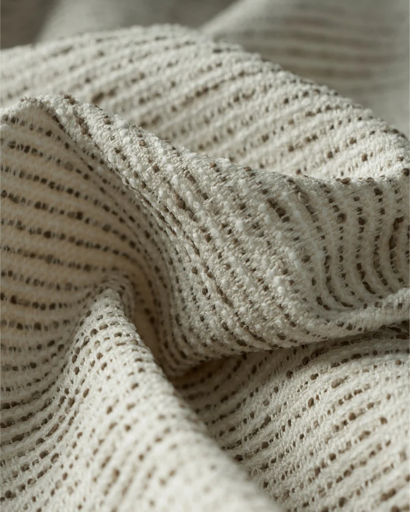 Liwa Linen Blend Patterned Custom Curtain