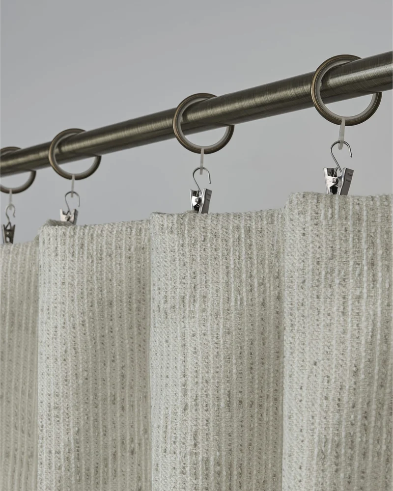 Liwa Linen Blend Patterned Custom Curtain