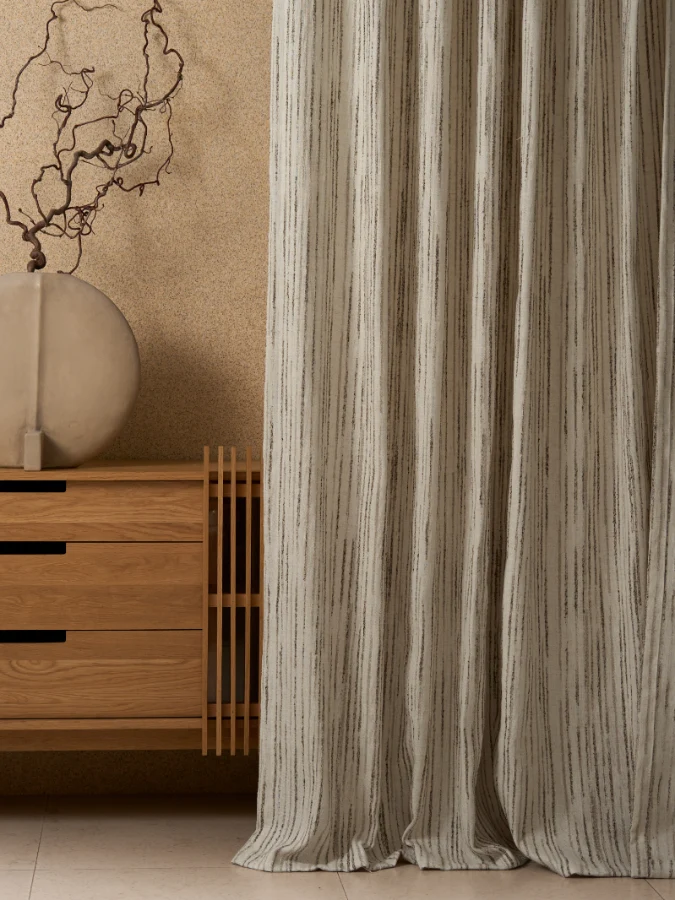 Sahara Linen Blend Patterned Custom Curtain