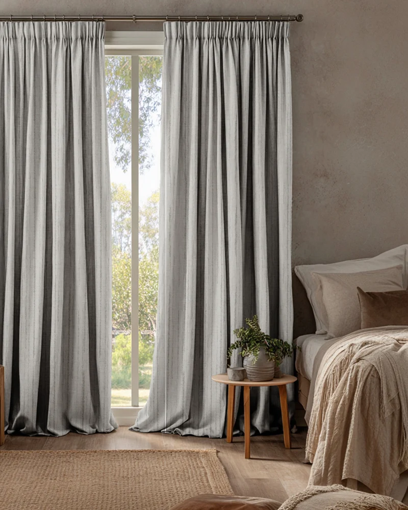 Sahara Linen Blend Patterned Custom Curtain