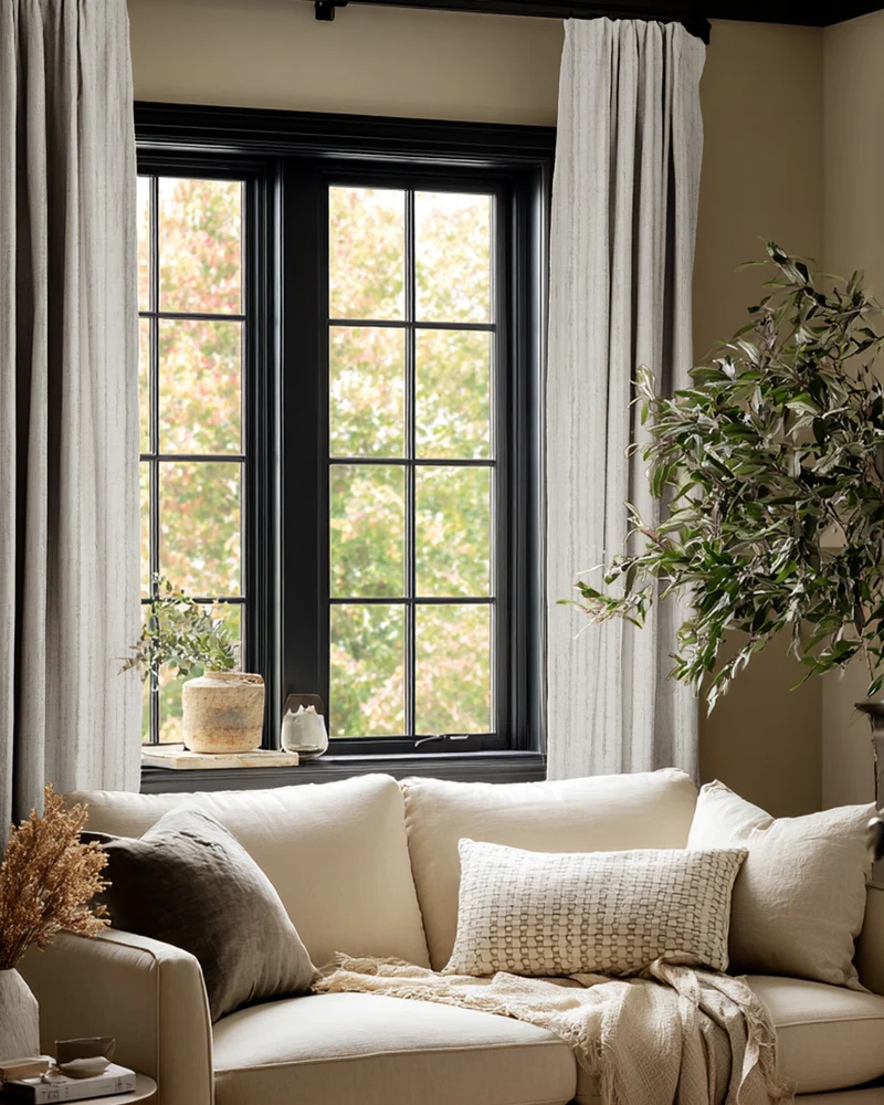 Sahara Linen Blend Patterned Custom Curtain