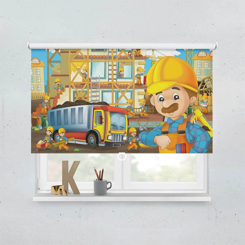 Springrollo Motiv "Baustelle"