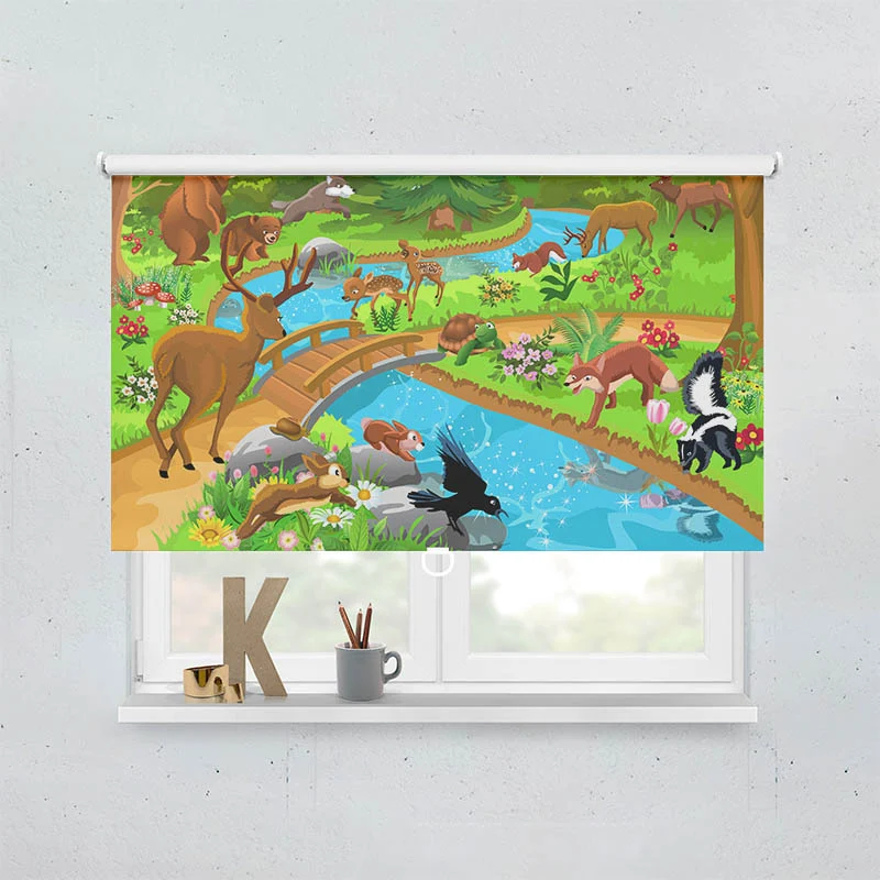 Springrollo Motiv "Wilde Tiere am Luss"