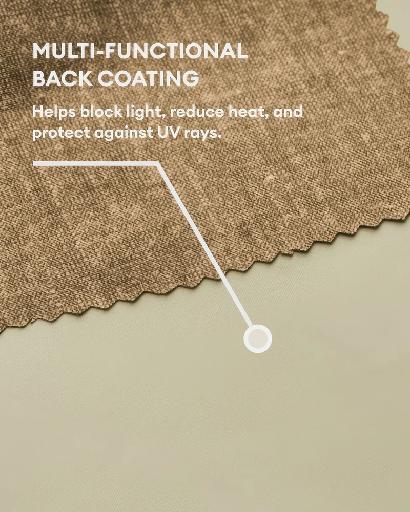 Kensington 100% Blackout OEKO Linen Look Smooth Lightweight Custom Curtain