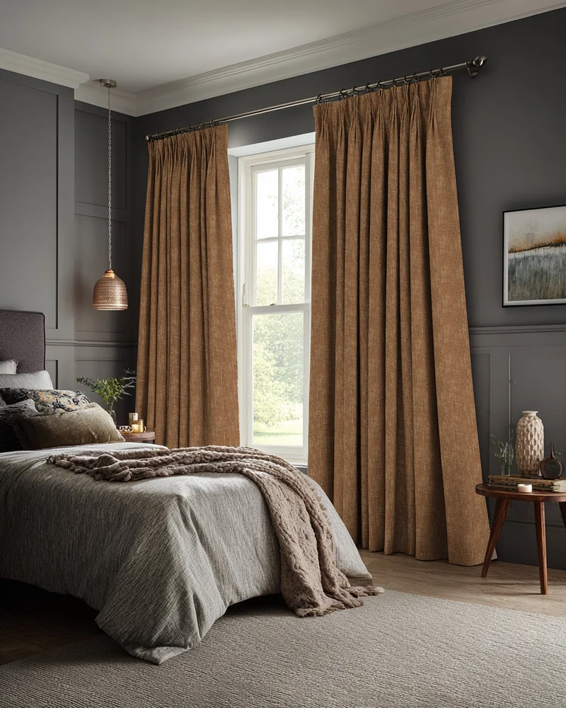Kensington 100% Blackout OEKO Linen Look Smooth Lightweight Custom Curtain