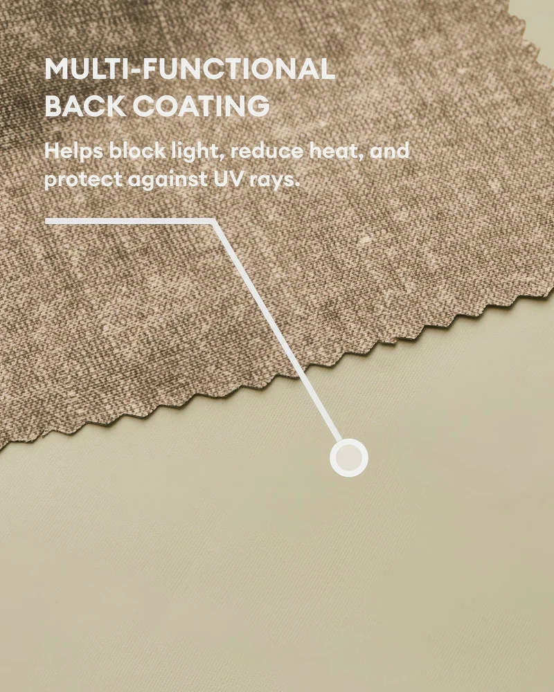 Kensington 100% Blackout OEKO Linen Look Smooth Lightweight Custom Curtain