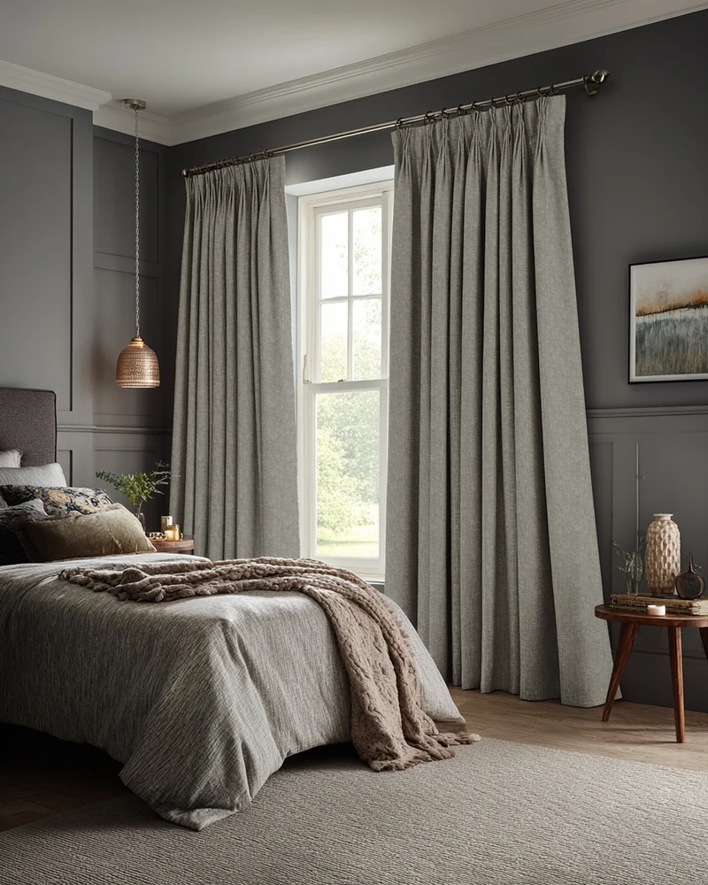 Kensington 100% Blackout OEKO Linen Look Smooth Lightweight Custom Curtain