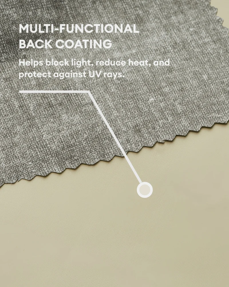 Kensington 100% Blackout OEKO Linen Look Smooth Lightweight Custom Curtain