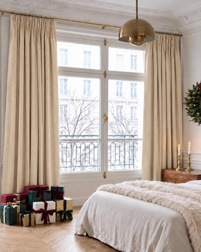 Kensington 100% Blackout OEKO Linen Look Smooth Lightweight Custom Curtain