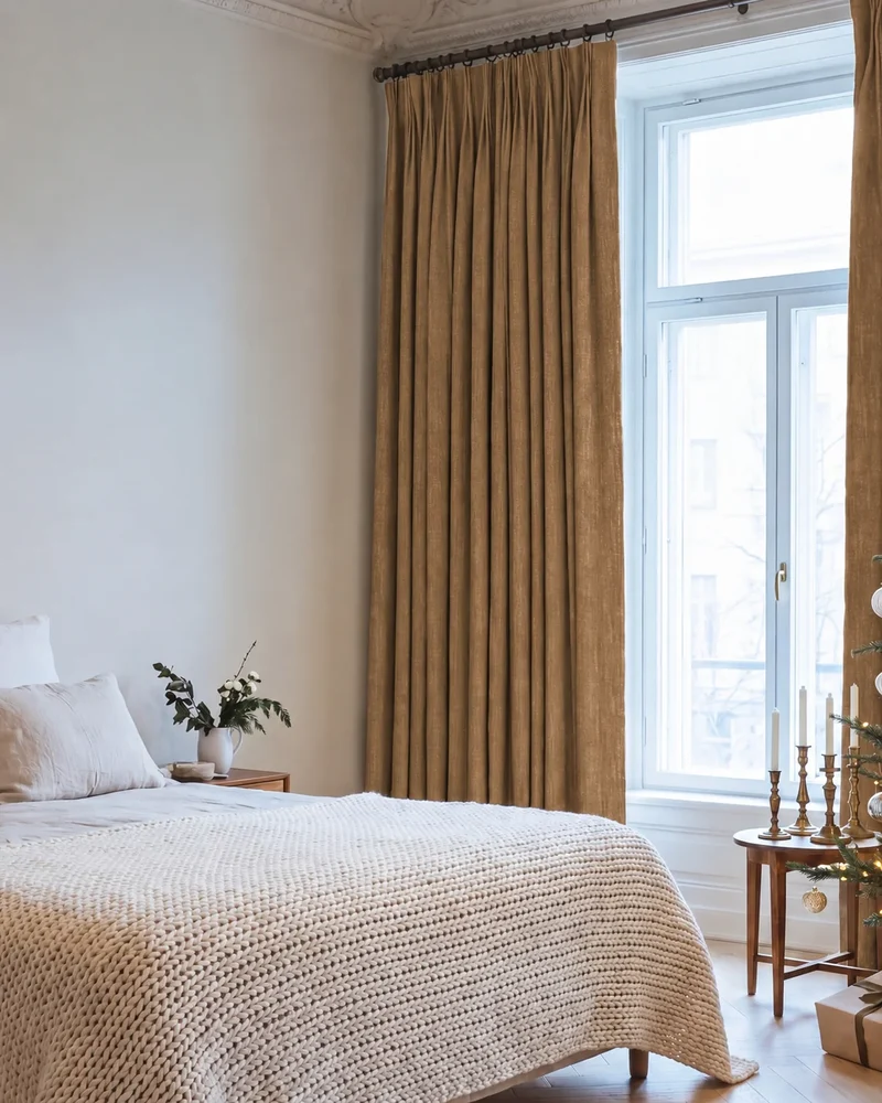 Kensington 100% Blackout OEKO Linen Look Smooth Lightweight Custom Curtain