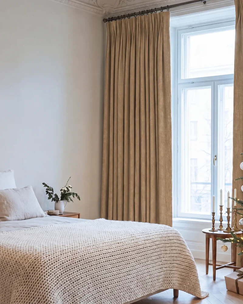 Kensington 100% Blackout OEKO Linen Look Smooth Lightweight Custom Curtain