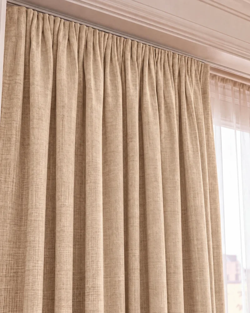 Kensington 100% Blackout OEKO Linen Look Smooth Lightweight Custom Curtain