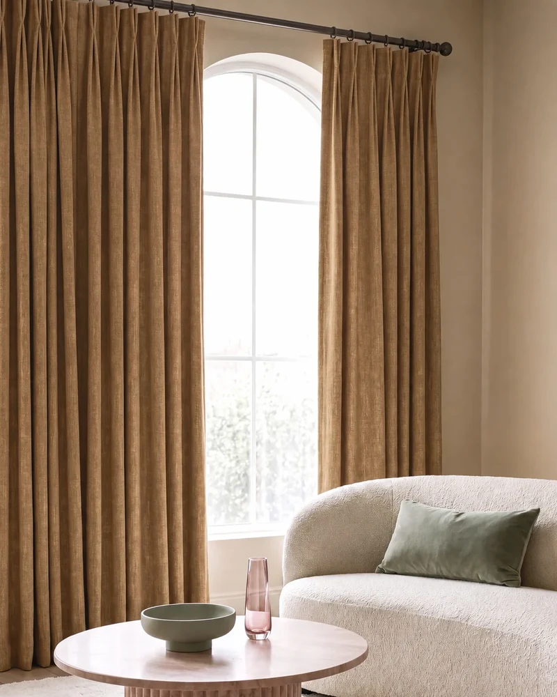Kensington 100% Blackout OEKO Linen Look Smooth Lightweight Custom Curtain