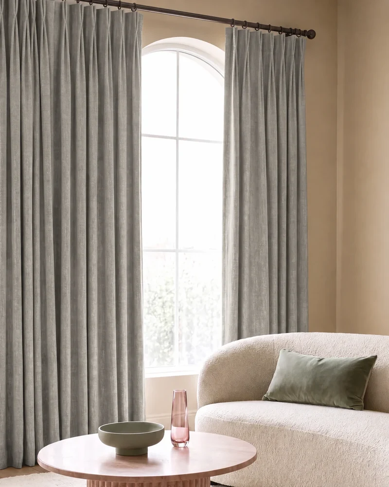Kensington 100% Blackout OEKO Linen Look Smooth Lightweight Custom Curtain