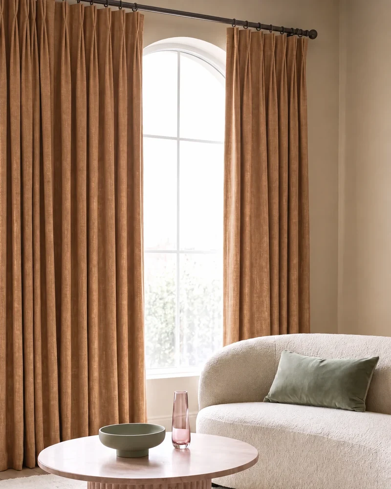 Kensington 100% Blackout OEKO Linen Look Smooth Lightweight Custom Curtain