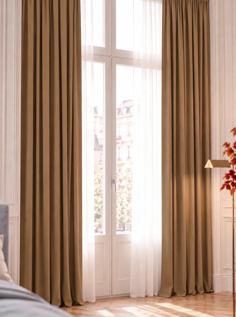 Kensington 100% Blackout OEKO Linen Look Smooth Lightweight Custom Curtain