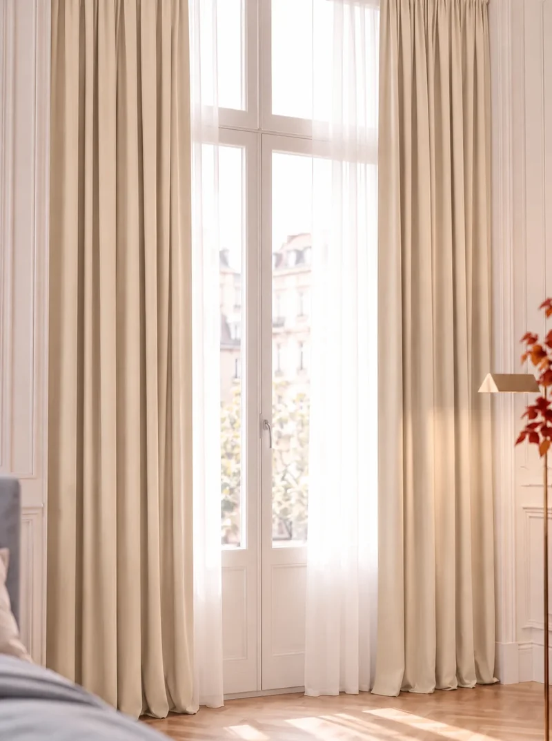 Kensington 100% Blackout OEKO Linen Look Smooth Lightweight Custom Curtain