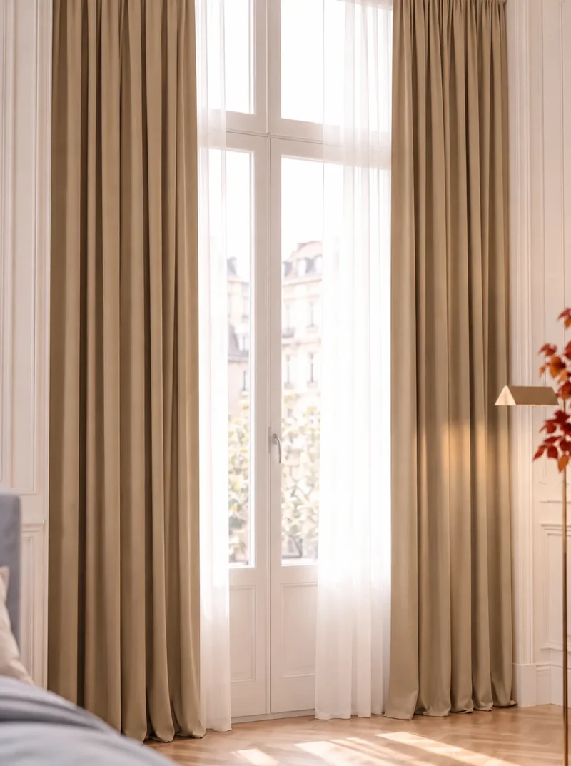 Kensington 100% Blackout OEKO Linen Look Smooth Lightweight Custom Curtain