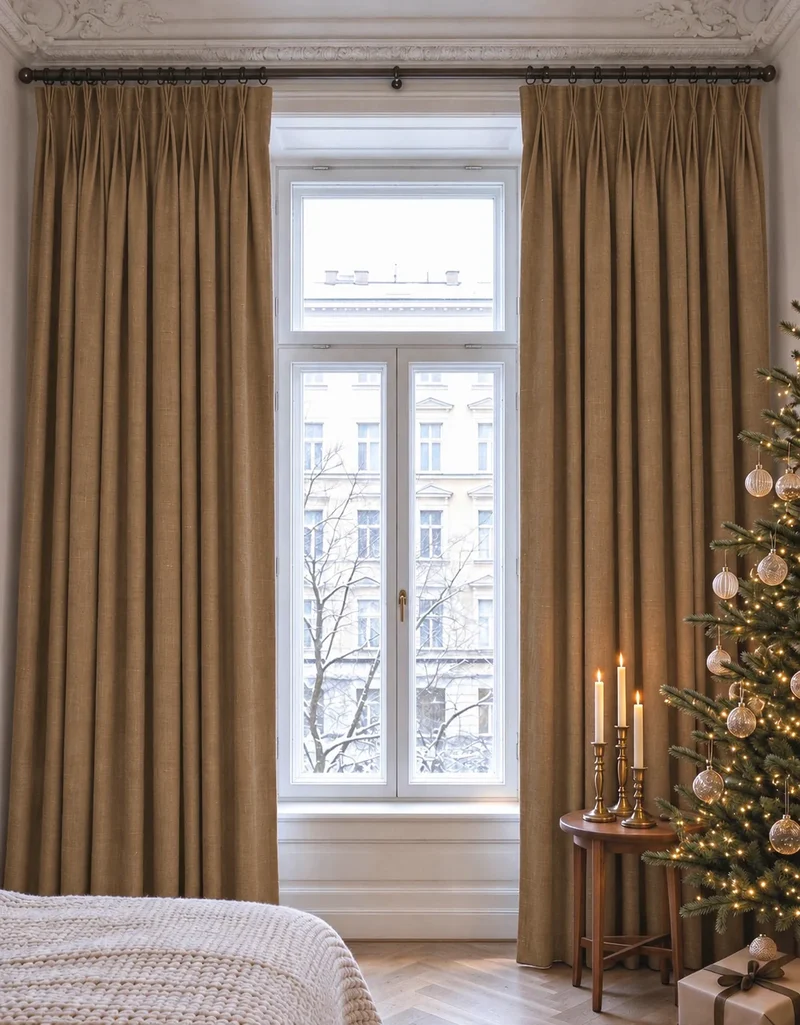 Kensington 100% Blackout OEKO Linen Look Smooth Lightweight Custom Curtain