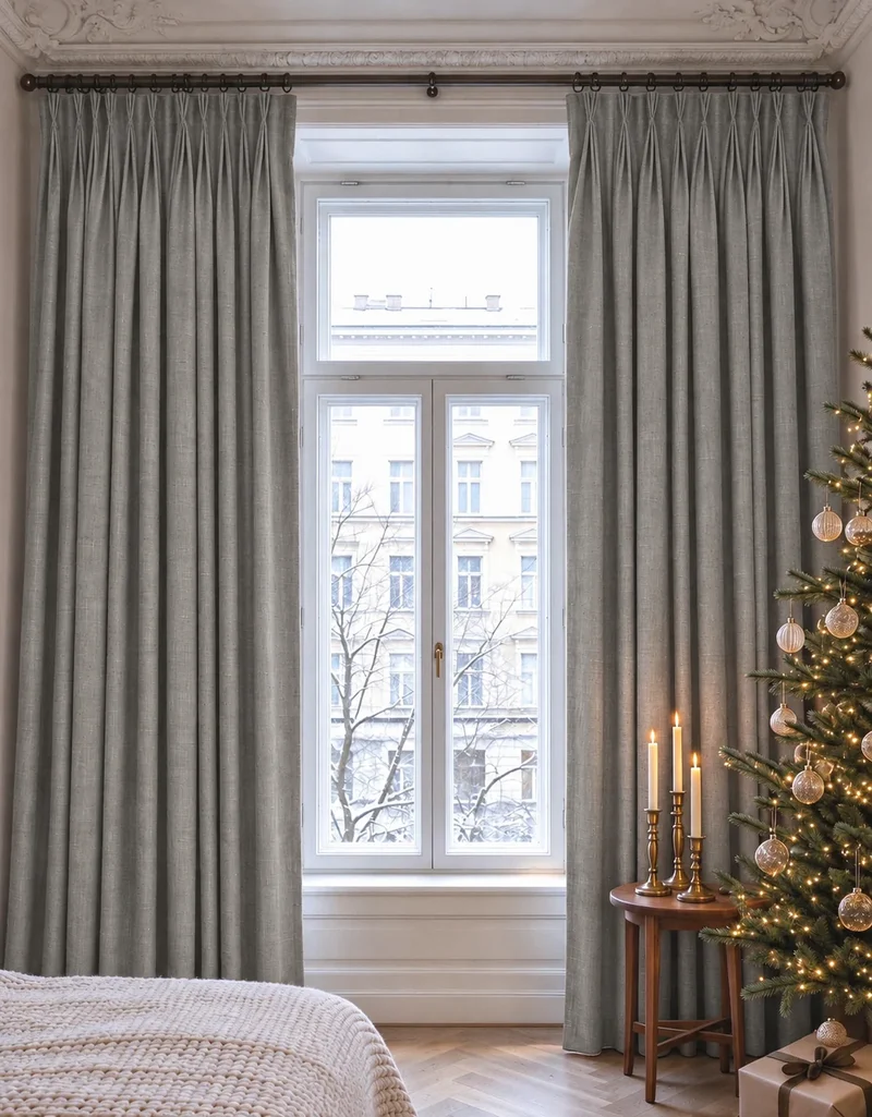 Kensington 100% Blackout OEKO Linen Look Smooth Lightweight Custom Curtain
