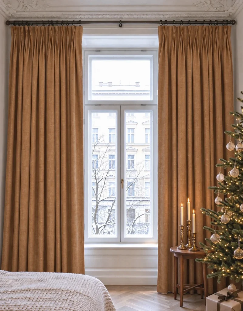 Kensington 100% Blackout OEKO Linen Look Smooth Lightweight Custom Curtain