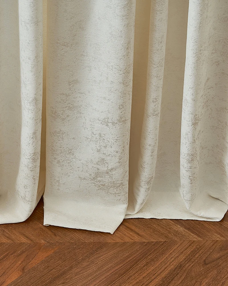 Ambient 4 Layers Heavyweight Soundproof Thermal 100% Blackout Anti-Dust Jacquard Custom Curtain