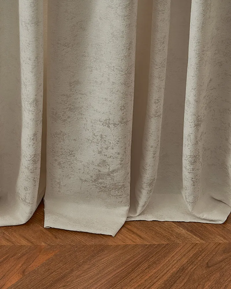 Ambient 4 Layers Heavyweight Soundproof Thermal 100% Blackout Anti-Dust Jacquard Custom Curtain
