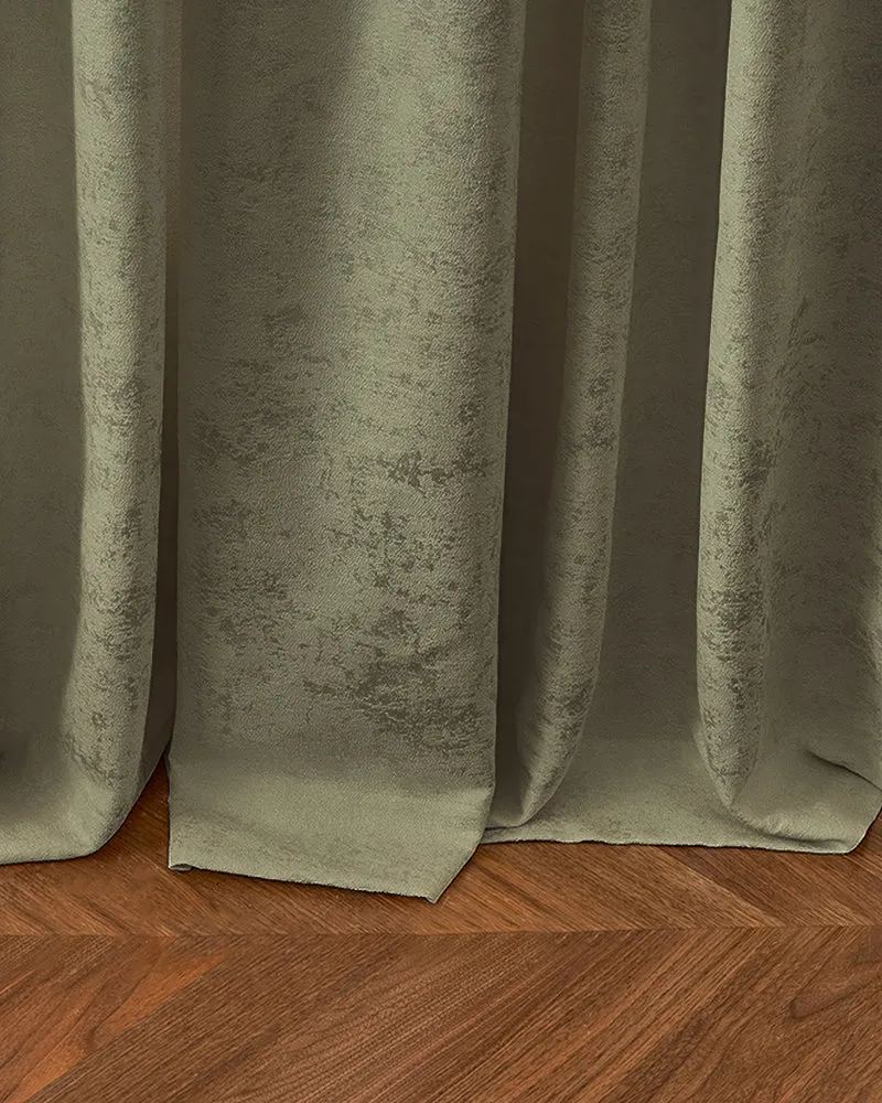 Ambient 4 Layers Heavyweight Soundproof Thermal 100% Blackout Anti-Dust Jacquard Custom Curtain
