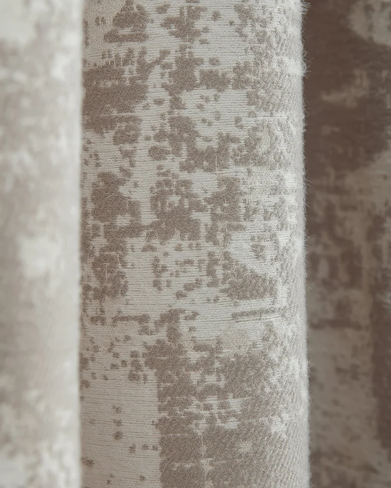 Mist 4 Layers Patterned Heavyweight Soundproof Thermal 100% Blackout Anti-Dust Custom Curtain