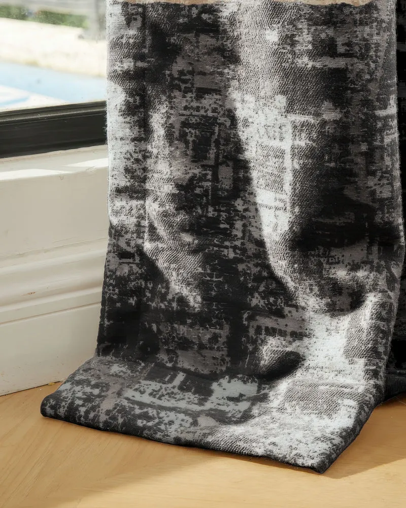 Mist 4 Layers Patterned Heavyweight Soundproof Thermal 100% Blackout Anti-Dust Custom Curtain